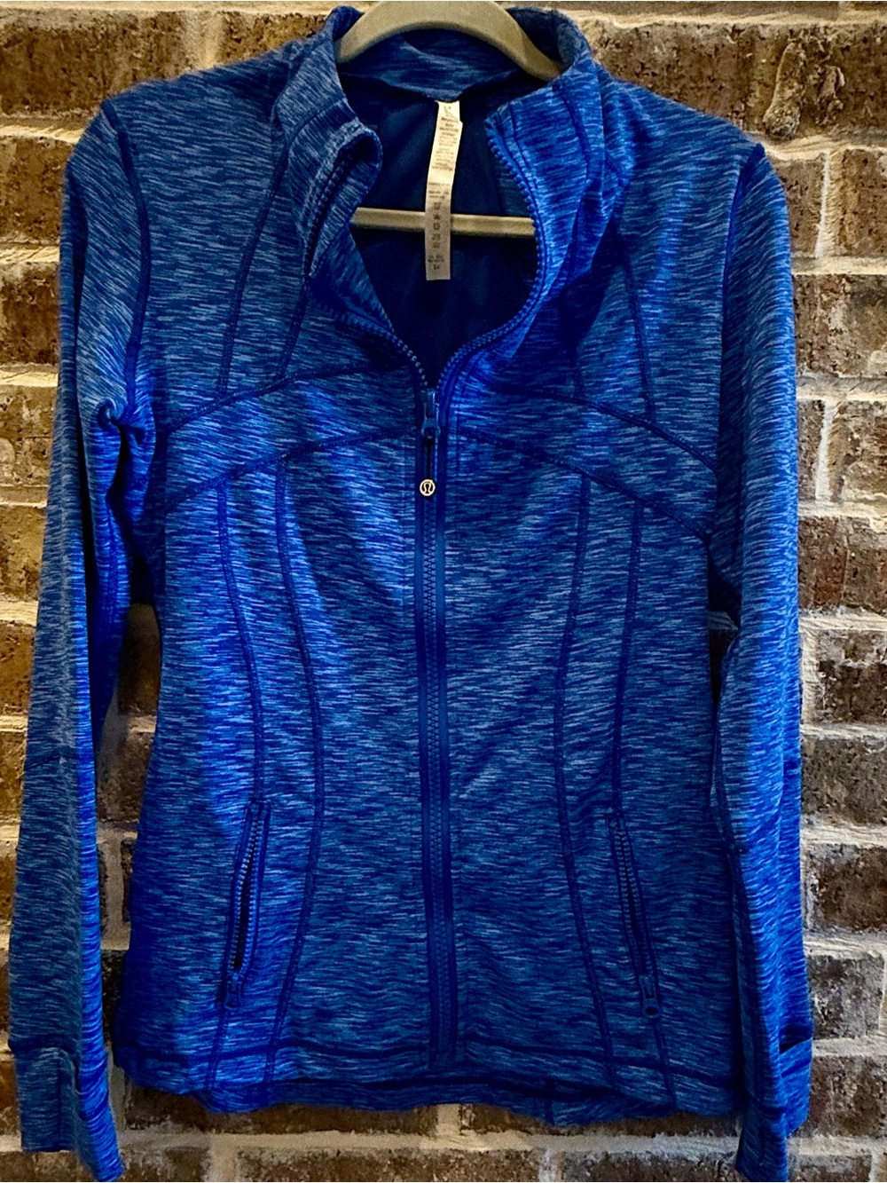Lululemon Define Jacket Blue Heathered Full Zip Athletic Jacket Size 10